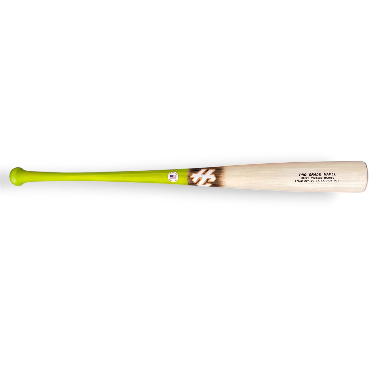 271hb maple baseball bat 33 inch hc bats natural barrel neon handle balanced bat