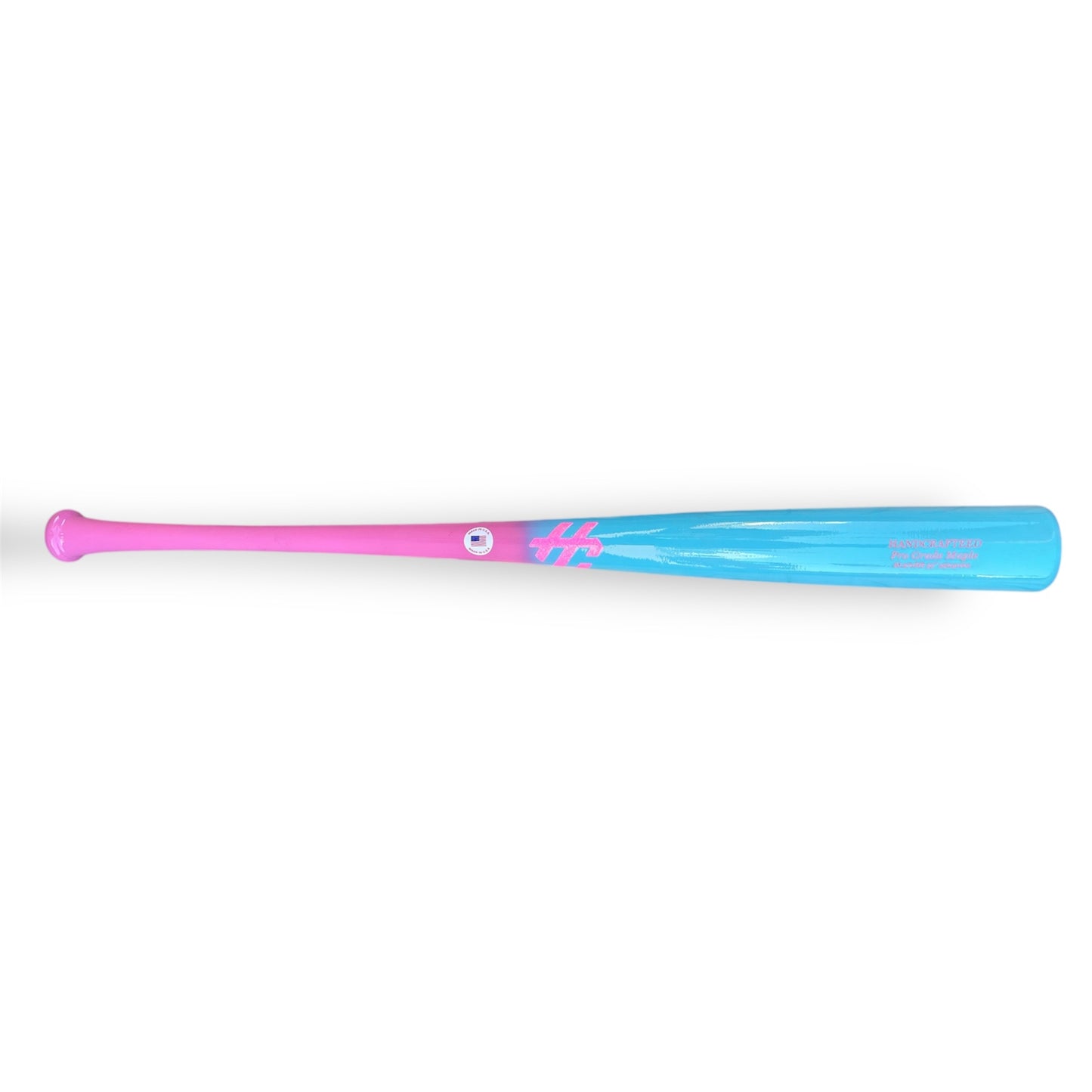 pro grade maple baseball bat 271HB 33 inch pink handle blue barrel balanced bat