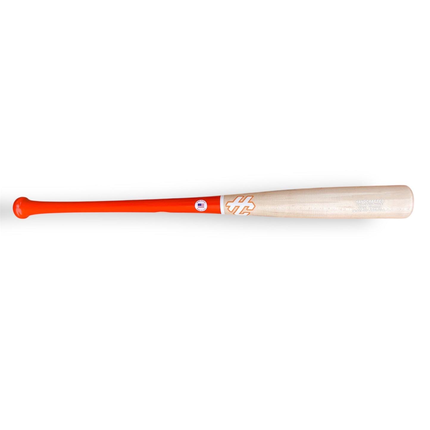 pro select maple baseball bat orange red handle steel pressed natural barrel