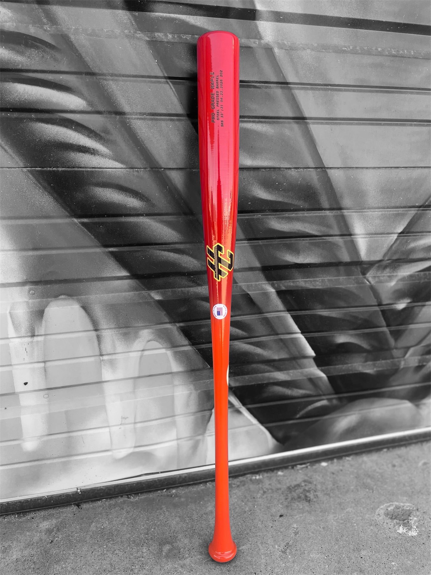 sk6 maple baseball bat 31 inch hc bats fast swing speed bat orange red