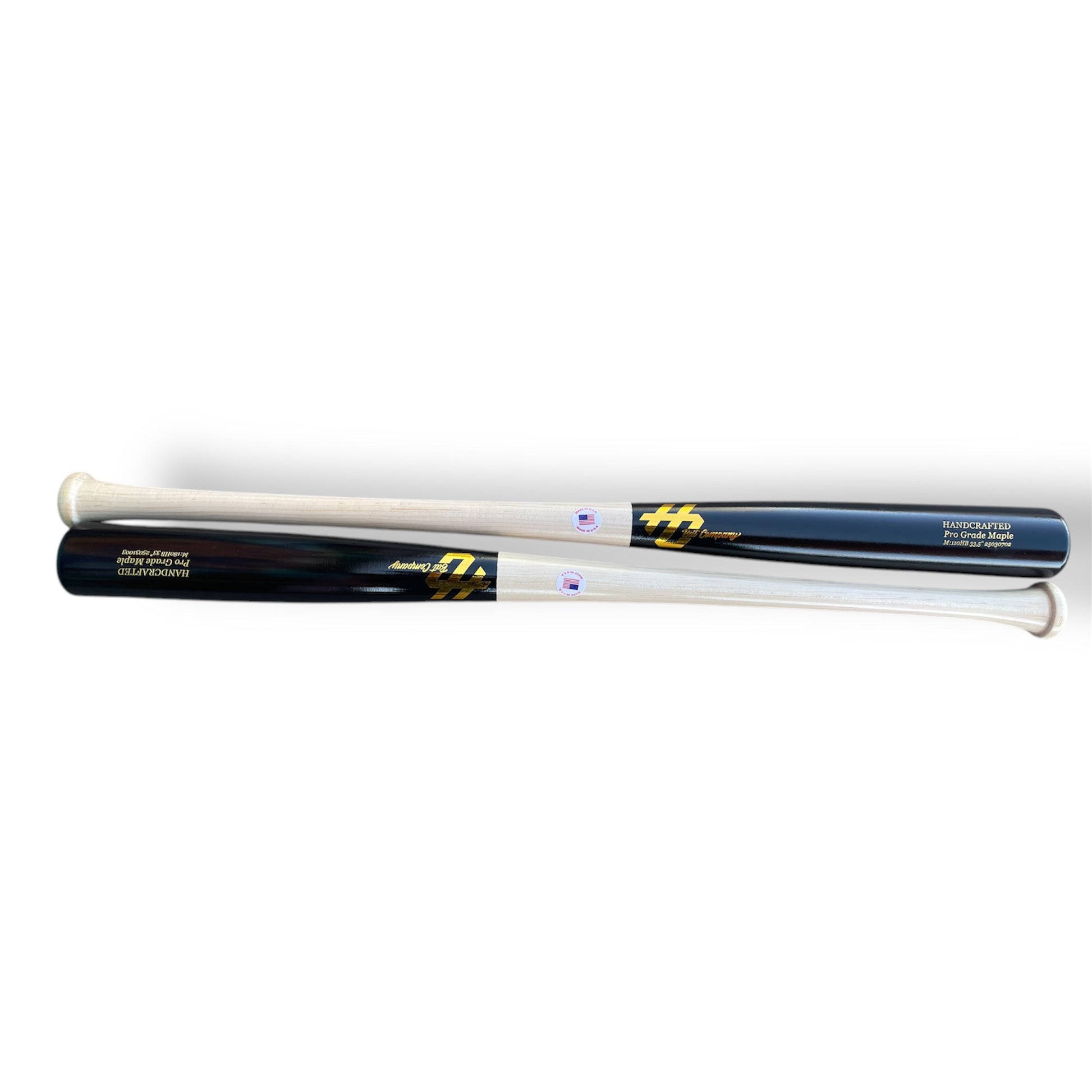 two pack pro grade maple wood baseball bats bundle for game use