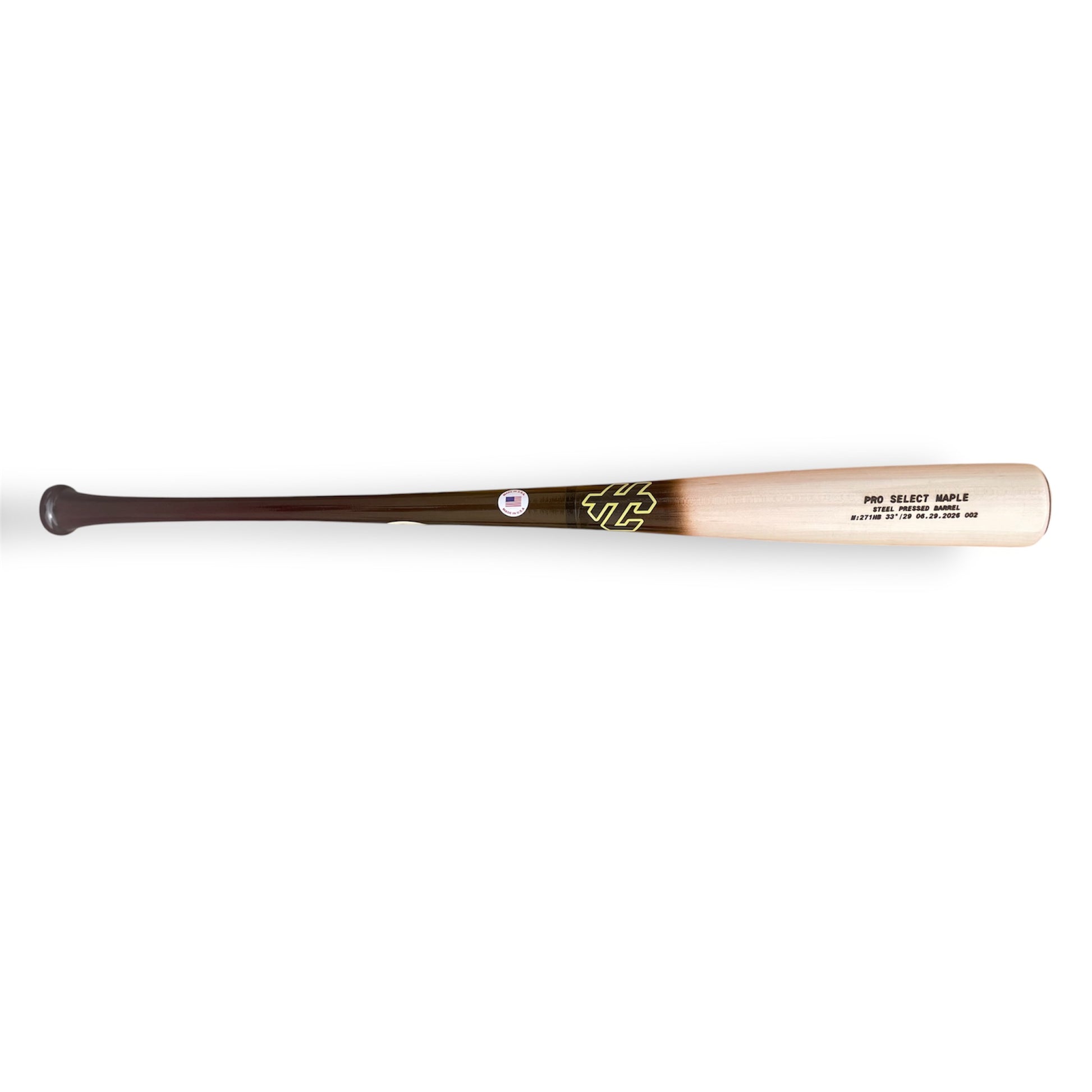 271hb pro select maple baseball bat 33 inch hc bats balanced wood bat dark walnut handle natural barrel