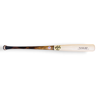 Shop the HC 243R Pro Select Maple Baseball Bat. 32.5" and 31 oz with a flamed handle, natural barrel and steel pressed finish. Made in Texas.