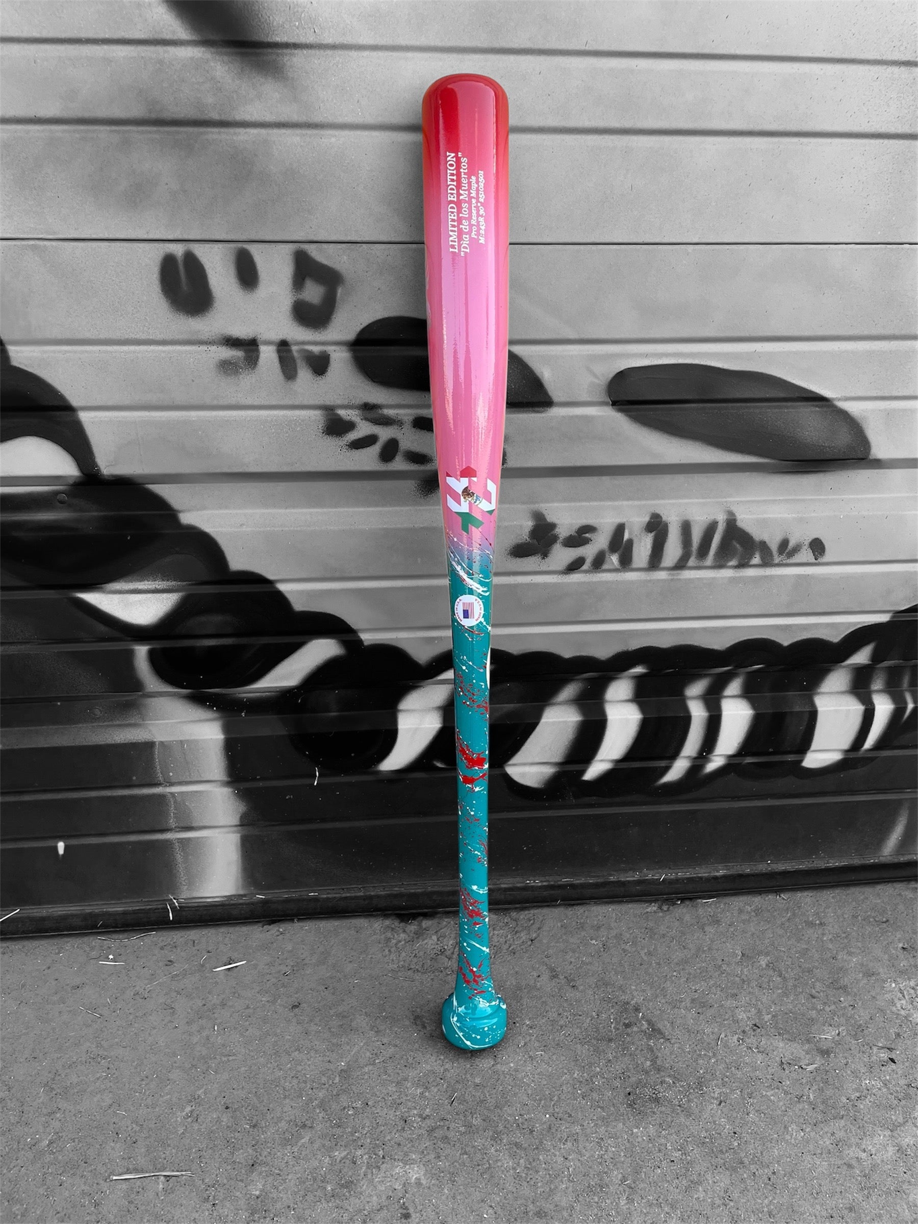 dia de los muertos custom bat made in odessa texas
