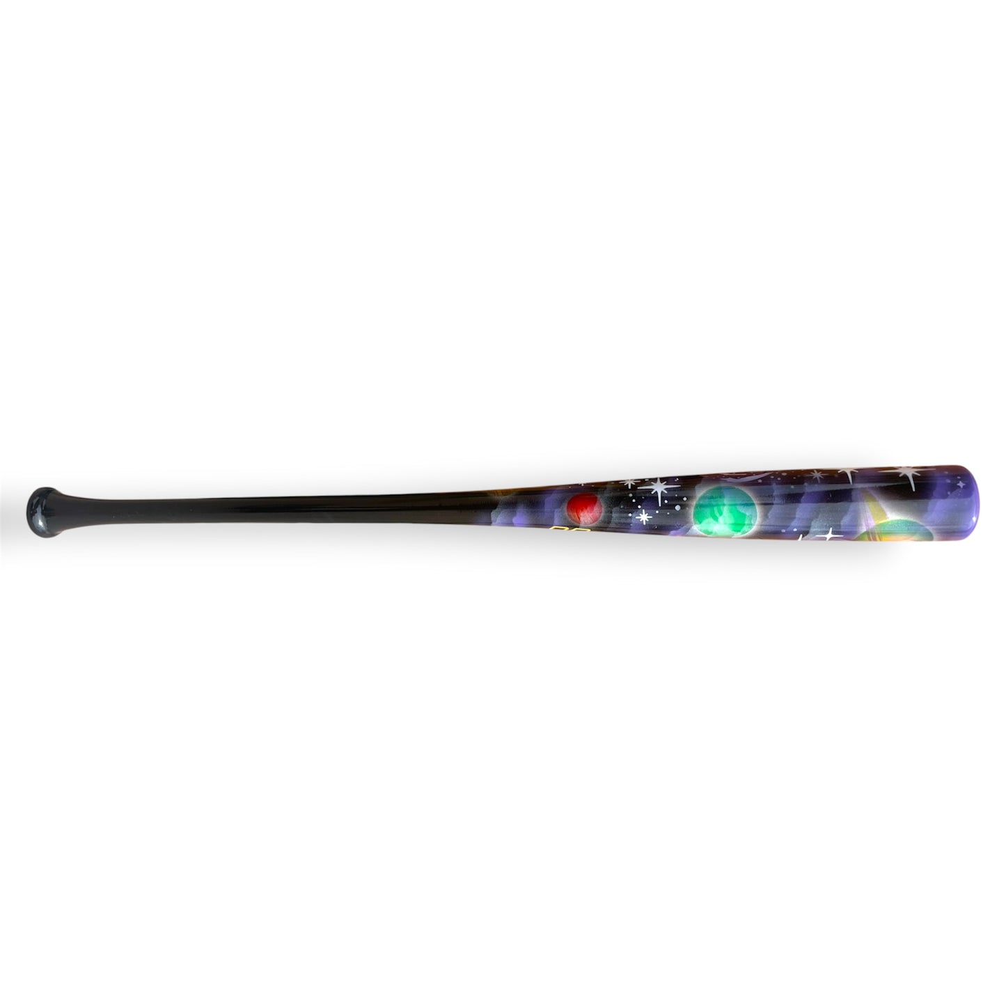 limited edition galaxy baseball bat 15 of 25 pro select maple steel pressed black handle custom galaxy barrel hc bat company