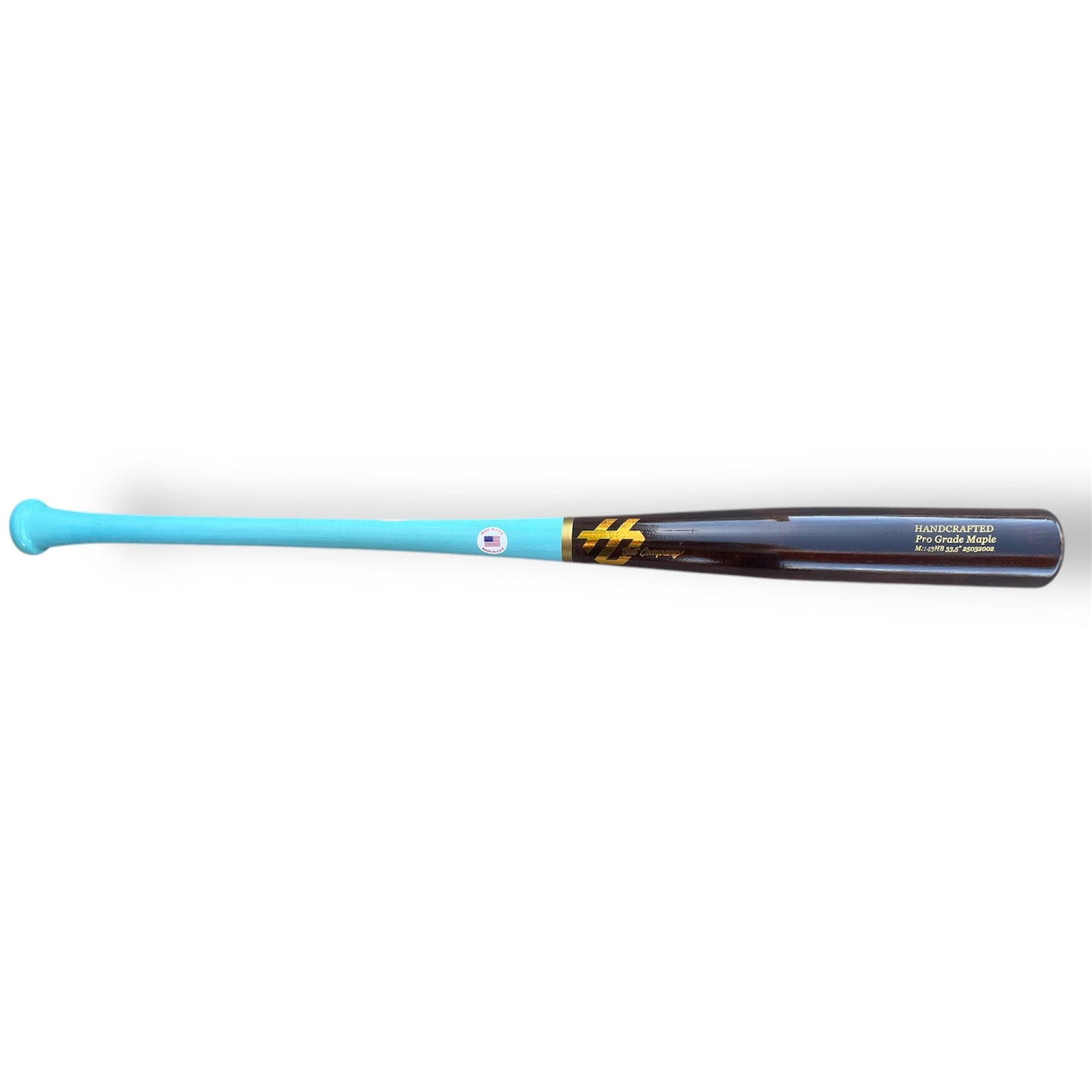 pro grade maple baseball bat 143HB 33.5 inch baby blue fade balanced bat