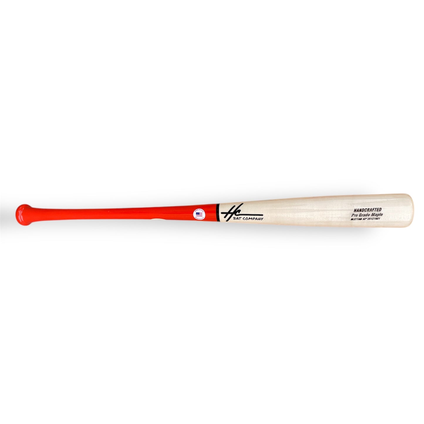 pro grade maple baseball bat 271HB 32 inch balanced control bat orange handle