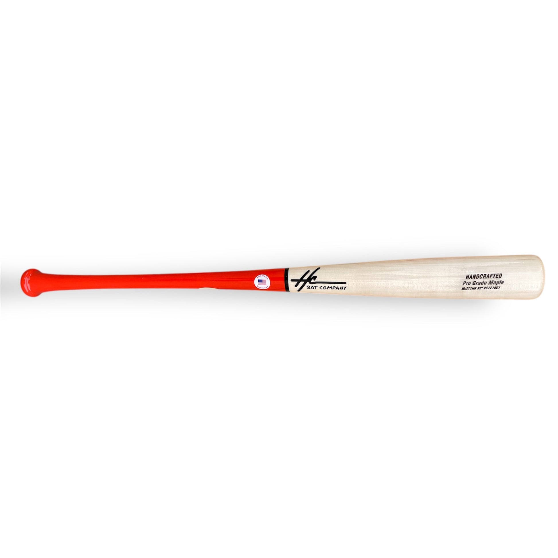 pro grade maple baseball bat 271HB 32 inch balanced control bat orange handle