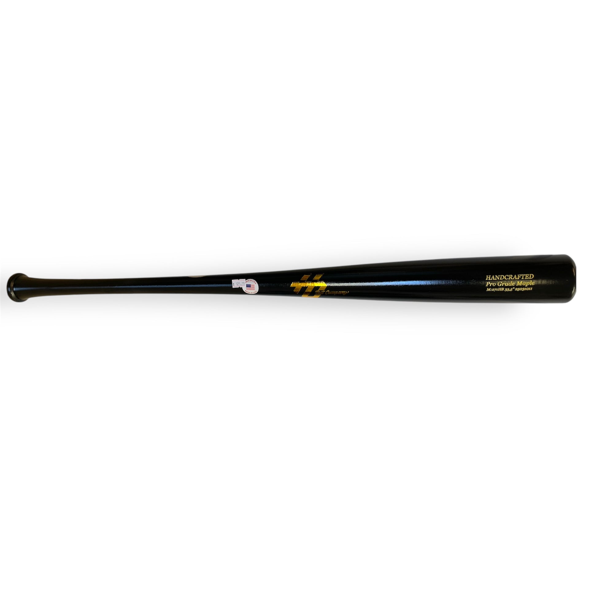  pro grade maple baseball bat 271hb 33.5 inch balanced black bat