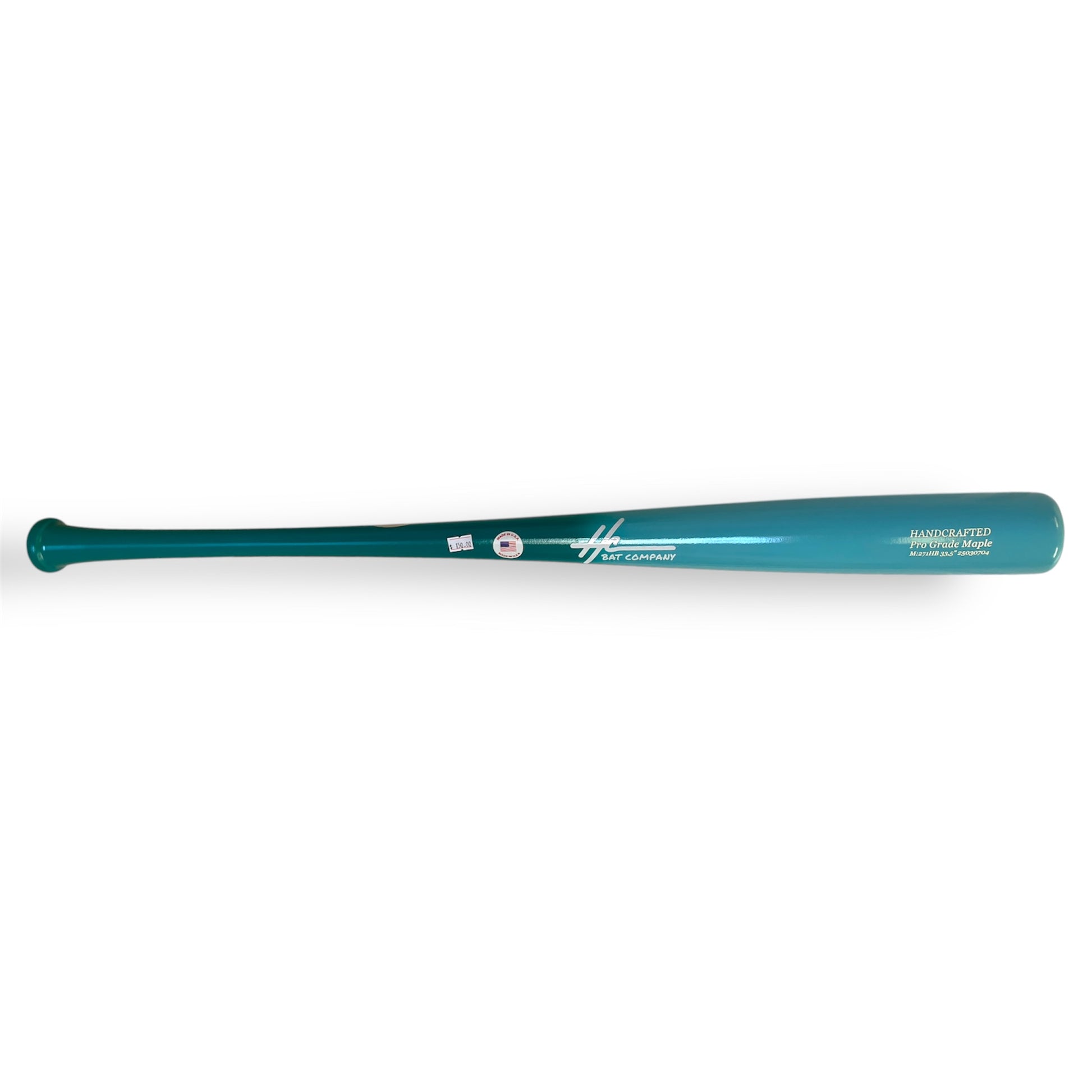 pro grade maple baseball bat 271HB 33.5 inch blue barrel green fade handle balanced bat