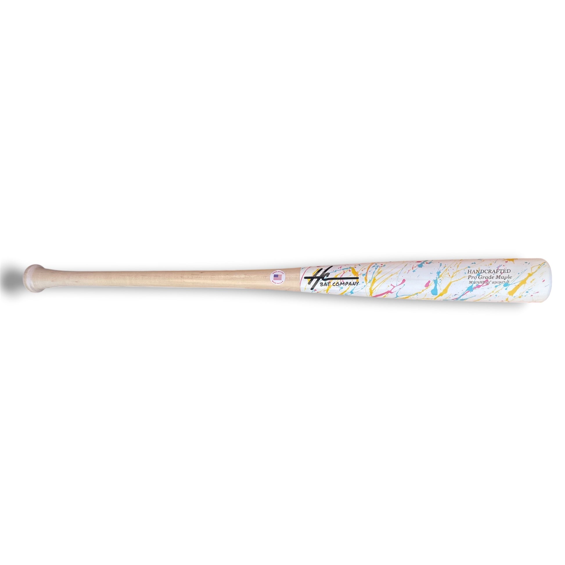 pro grade maple baseball bats 271HB and 110HB splatter design
