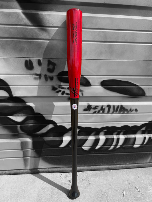 pro select maple cj13 baseball bat 33 inch knobless i13 profile steel pressed black handle red barrel hc bat company