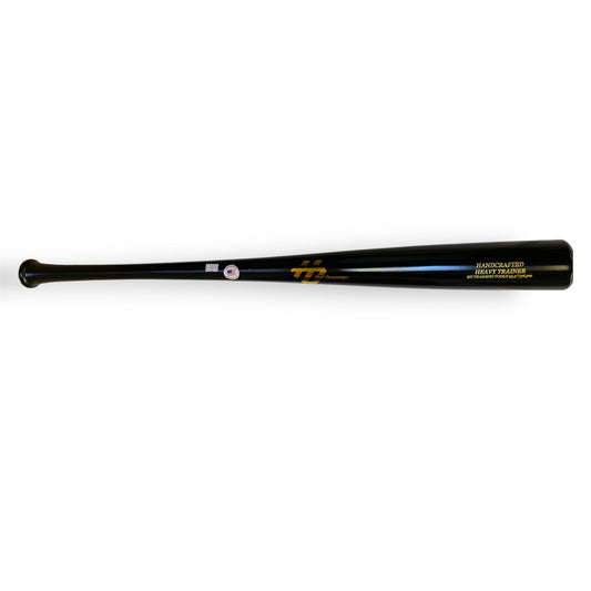 weighted baseball training bat used to build swing strength and bat control
