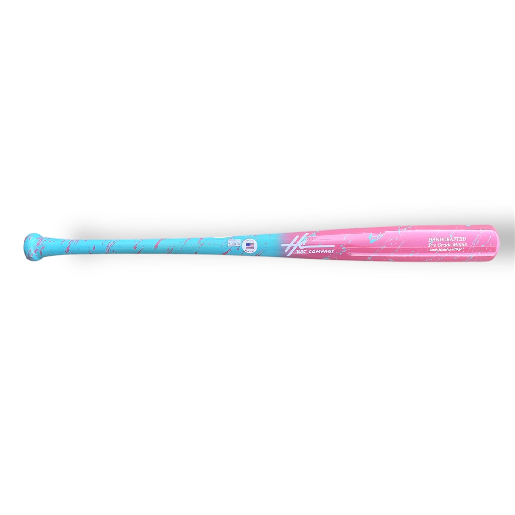 youth maple baseball bat 512HB 30 inch cotton candy pink blue